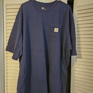 Mens 3xl tall carhartt navy blue t shirt
